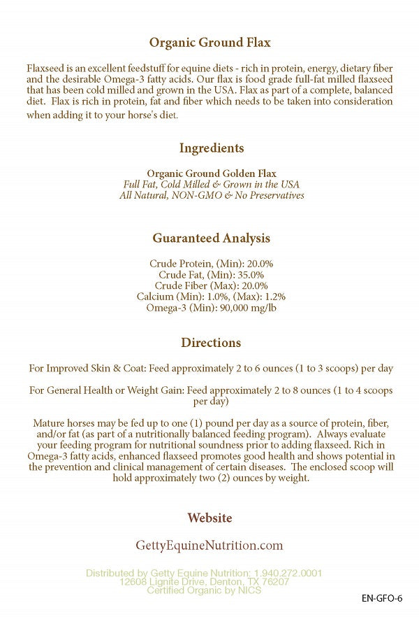 Organic Ground Flaxseeds