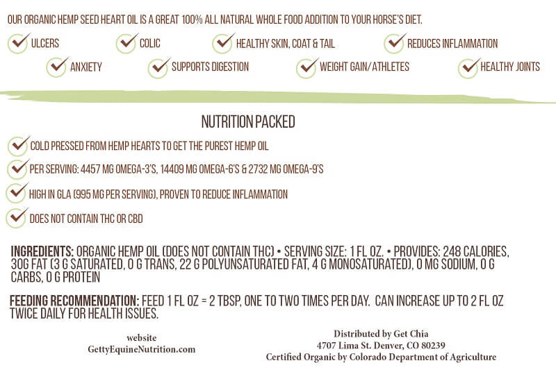 Organic Hemp Seed Heart Oil