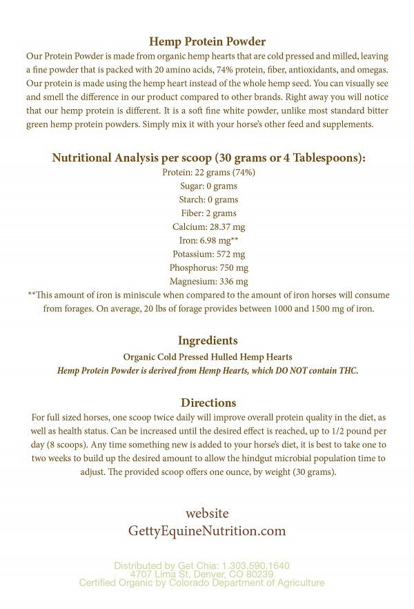 Organic Hemp Protein 74 Percent