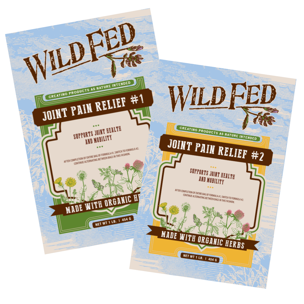 Wild Fed Organic Herbal Joint Pain Relief for Horses - Formula 1 & 2 Pack