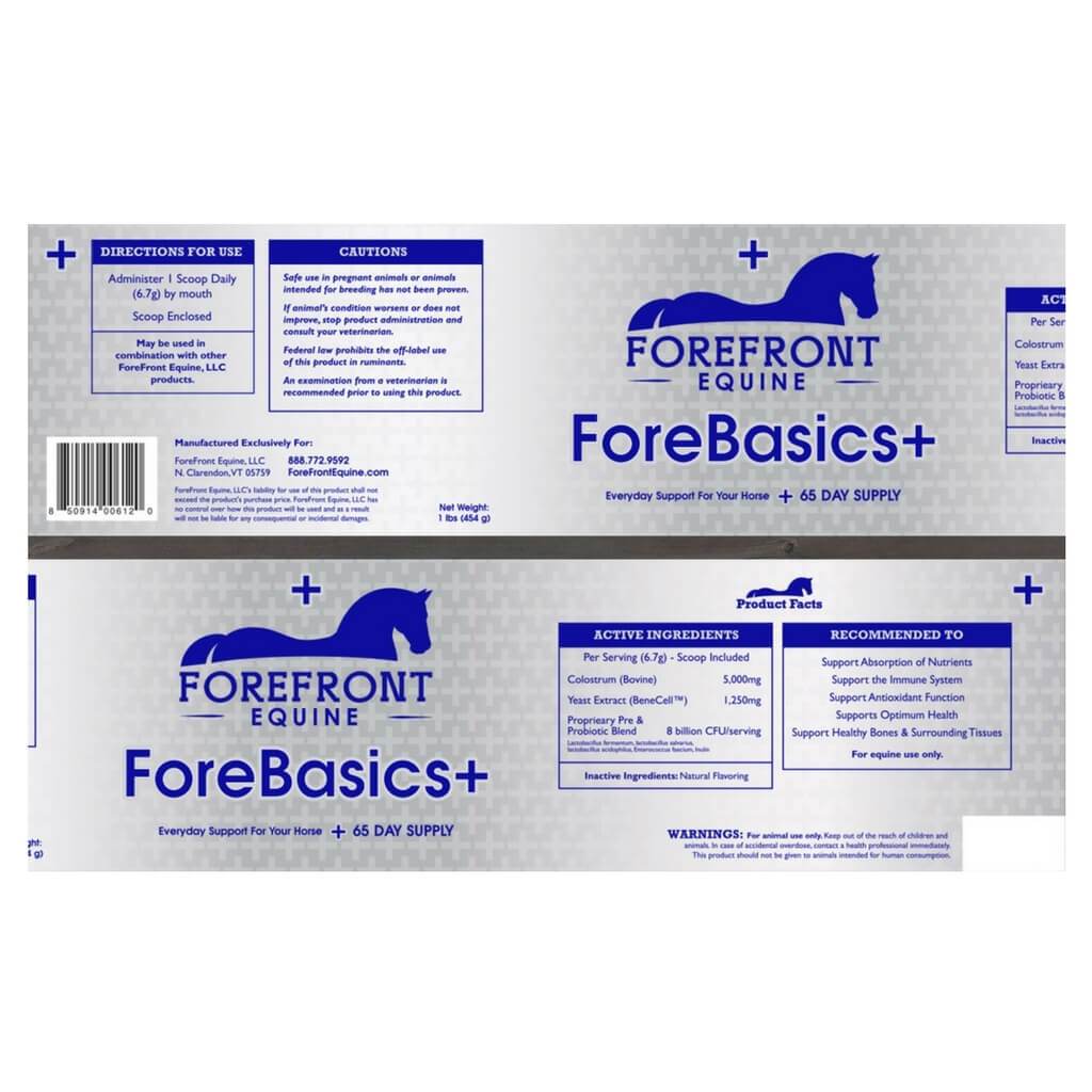 Forebasics product label